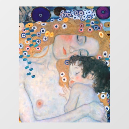 Gustav Klimt - Mutter und Kind Fensteraufkleber (Blatt)