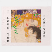 Gustav Klimt - Mutter und Kind Fleecedecke (Vorderseite (Horizontal))