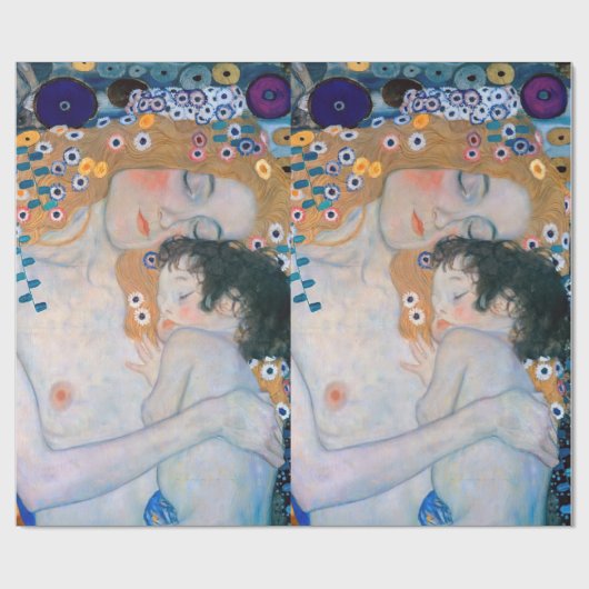 Gustav Klimt - Mutter und Kind Geschenkpapier (Flach)