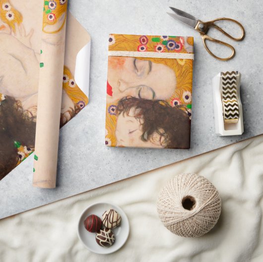 Gustav Klimt - Mutter und Kind Geschenkpapier (Kunsthandwerk)