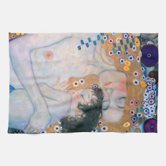 Gustav Klimt - Mutter und Kind Geschirrtuch (Horizontal)