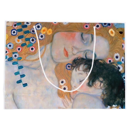 Gustav Klimt - Mutter und Kind Große Geschenktüte (Rückseite)