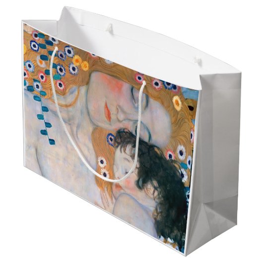 Gustav Klimt - Mutter und Kind Große Geschenktüte (Rückseite Schrägansicht)