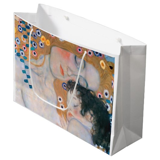Gustav Klimt - Mutter und Kind Große Geschenktüte (Vorderseite Schrägansicht)