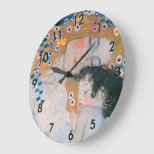 Gustav Klimt - Mutter und Kind Große Wanduhr (Winkel)