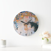Gustav Klimt - Mutter und Kind Große Wanduhr (Zuhause)
