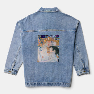 Gustav Klimt - Mutter und Kind Jeansjacke