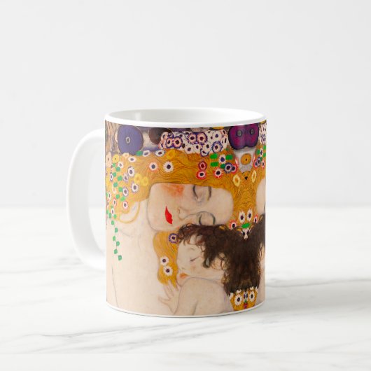 Gustav Klimt - Mutter und Kind Kaffeetasse (Vorderseite Links)