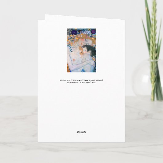 Gustav Klimt - Mutter und Kind Karte (Rückseite)