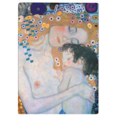 Gustav Klimt - Mutter und Kind Klemmbrett (Rückseite)