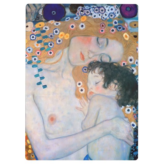 Gustav Klimt - Mutter und Kind Klemmbrett (Rückseite)