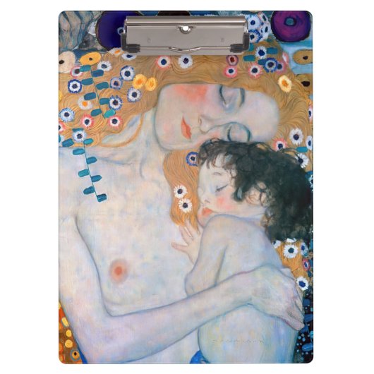 Gustav Klimt - Mutter und Kind Klemmbrett (Vorderseite)
