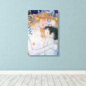 Gustav Klimt - Mutter und Kind Leinwanddruck (Insitu (Holzboden))