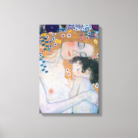Gustav Klimt - Mutter und Kind Leinwanddruck (Vorderseite)