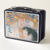 Gustav Klimt - Mutter und Kind Metall Brotdose (Rückseite)