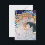Gustav Klimt - Mutter und Kind Mitteilungskarte<br><div class="desc">Mutter und Kind (Detail von drei Jahren der Frau) - Gustav Klimt,  Öl auf Leinwand,  1905</div>