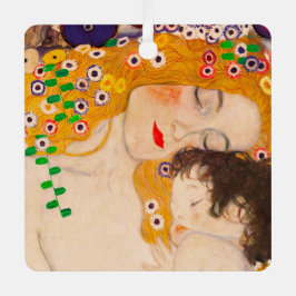 Gustav Klimt - Mutter und Kind Ornament Aus Metall