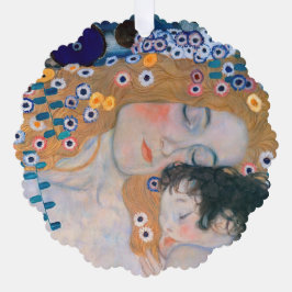 Gustav Klimt - Mutter und Kind Ornament Karte