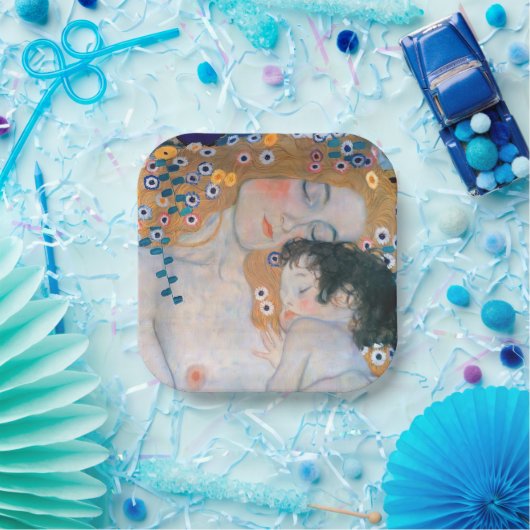 Gustav Klimt - Mutter und Kind Pappteller (Party)