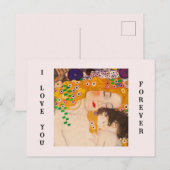 Gustav Klimt - Mutter und Kind Postkarte (Vorne/Hinten)