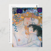 Gustav Klimt - Mutter und Kind Postkarte (Vorne/Hinten)