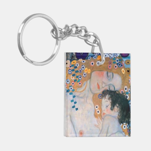 Gustav Klimt - Mutter und Kind Schlüsselanhänger (Vorderseite links)