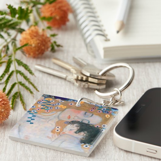 Gustav Klimt - Mutter und Kind Schlüsselanhänger (Vorderseite rechts)