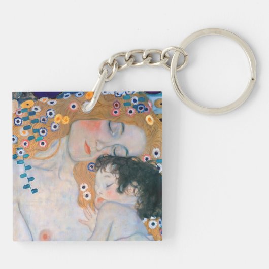 Gustav Klimt - Mutter und Kind Schlüsselanhänger (Rückseite)