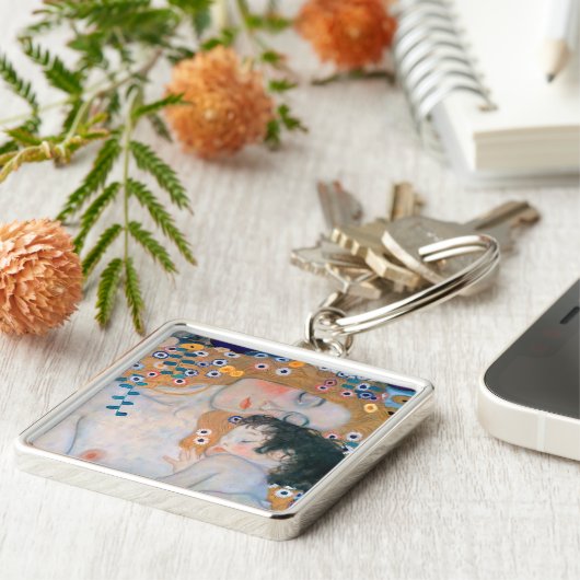 Gustav Klimt - Mutter und Kind Schlüsselanhänger (Seite)