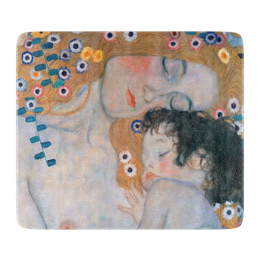 Gustav Klimt - Mutter und Kind Schneidebrett (Vorderseite)