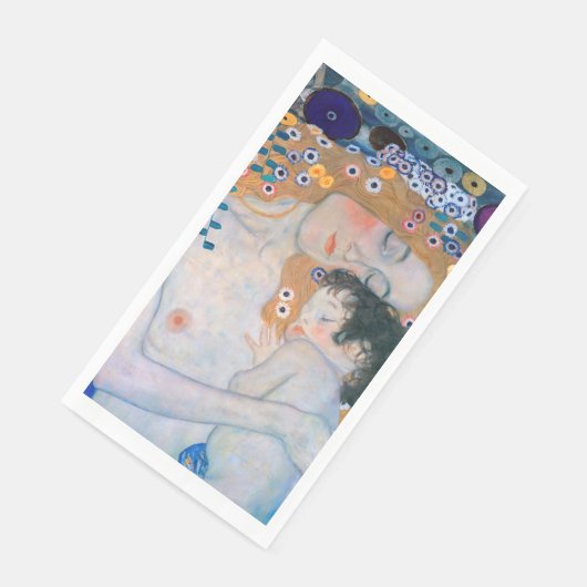 Gustav Klimt - Mutter und Kind Serviette (Ecke)