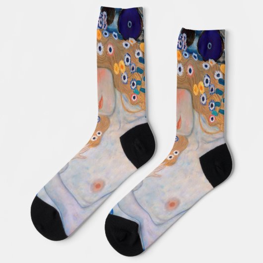 Gustav Klimt - Mutter und Kind Socken (Linkes Detail)