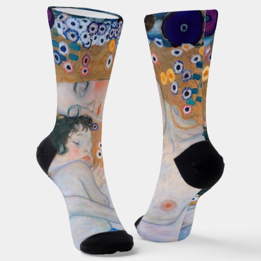 Gustav Klimt - Mutter und Kind Socken (Gewinkelt)