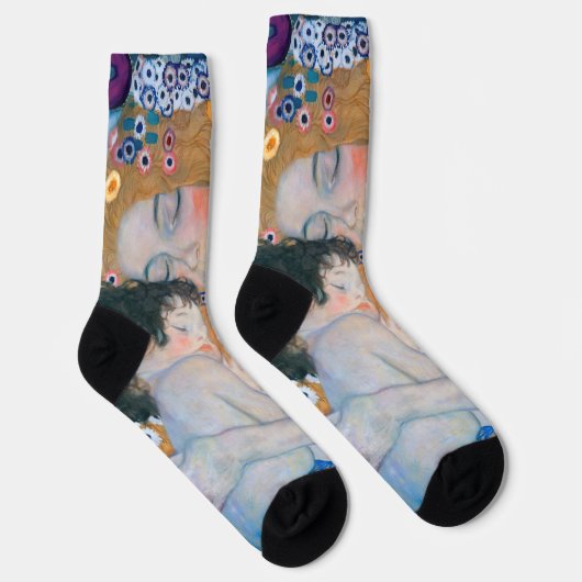 Gustav Klimt - Mutter und Kind Socken (Rechts)