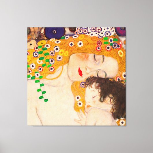 Gustav Klimt - Mutter- und Kinderposter Leinwanddruck (Vorderseite)