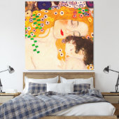 Gustav Klimt - Mutter- und Kinderposter Leinwanddruck (Insitu (Schlafzimmer))