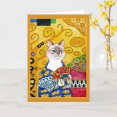 Gustav Klimt niedliche Grußkarte Karte (Gelbe Blume)