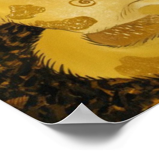 Gustav Klimt niedlicher Katzenlöffel, Gustav klimt Poster (Ecke)