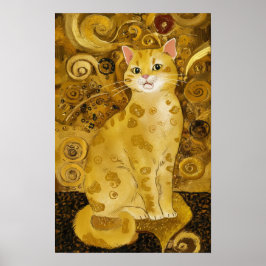 Gustav Klimt niedlicher Katzenlöffel, Gustav klimt Poster