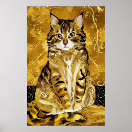 Gustav Klimt niedlicher Katzenlöffel, Gustav klimt Poster