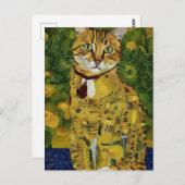 Gustav Klimt niedlicher Katzenlöffel, Gustav klimt Postkarte (Vorne/Hinten)