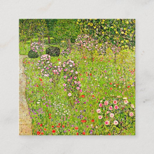 Gustav Klimt Orchard mit Rose Begleitkarte (Vorderseite)