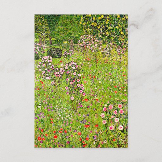 Gustav Klimt Orchard mit Rose Begleitkarte (Vorderseite)