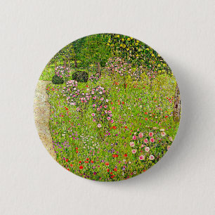 Gustav Klimt Orchard mit Rose Button