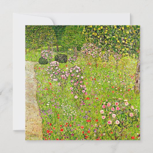 Gustav Klimt Orchard mit Rose Einladung (Vorderseite)