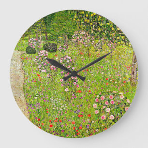 Gustav Klimt Orchard mit Rose Große Wanduhr