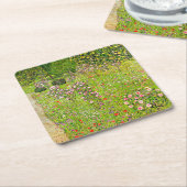 Gustav Klimt Orchard mit Rose Rechteckiger Pappuntersetzer (angewinkelt)