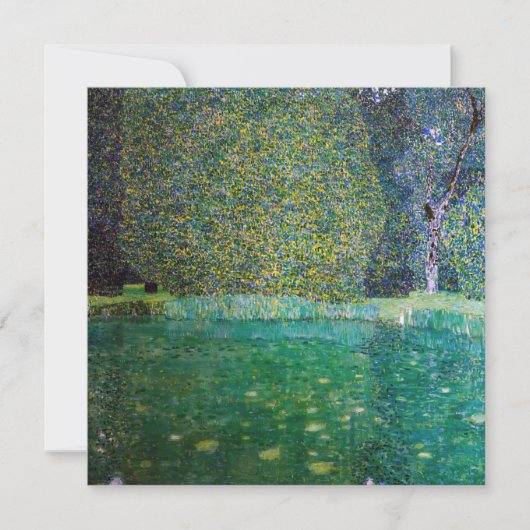 Gustav Klimt - Park Schloss Kammer am Attersee Dankeskarte (Vorderseite)
