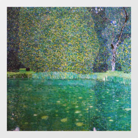Gustav Klimt - Park Schloss Kammer am Attersee Fensteraufkleber (Blatt)