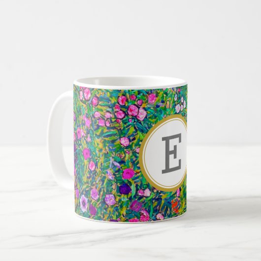 Gustav Klimt PERSONALISIERT INITIAL Kaffeetasse (Vorderseite Links)